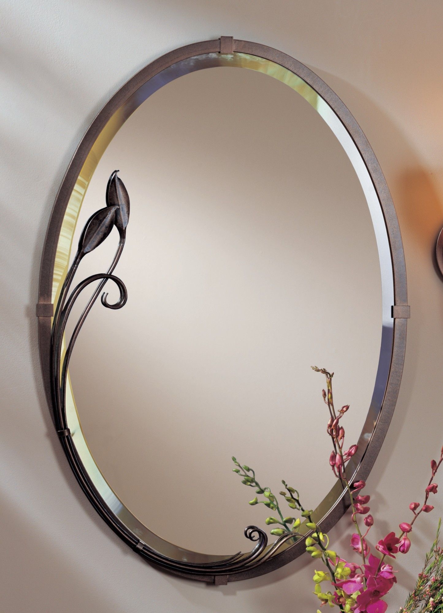 Traditional Beveled Accent Mirror | Oval Mirror, Mirror, Wall Mounted In Burnes Oval Traditional Wall Mirrors (View 4 of 15)