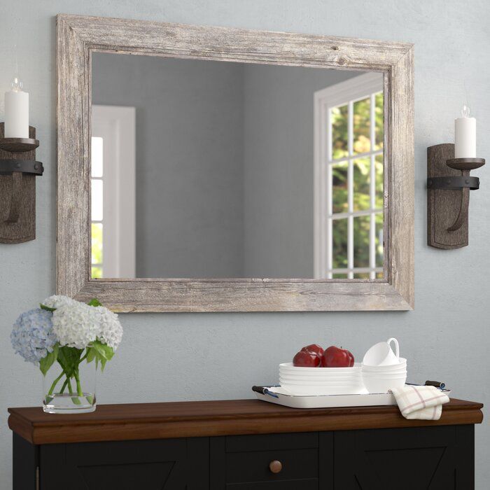Traditional Beveled Distressed Accent Mirror | Bathroom Mirror Frame Inside Tutuala Traditional Beveled Accent Mirrors (View 9 of 15)