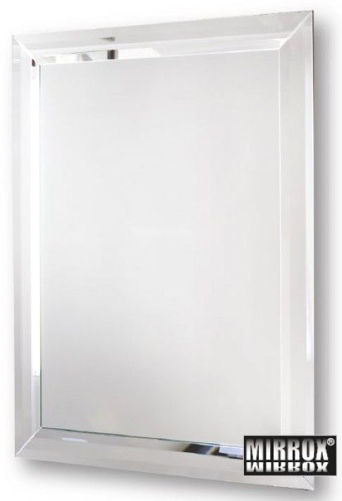 Triple Bevel Plain Mirror With Hidden Fittings » Trendy Mirrors In Double Crown Frameless Beveled Wall Mirrors (View 4 of 15)