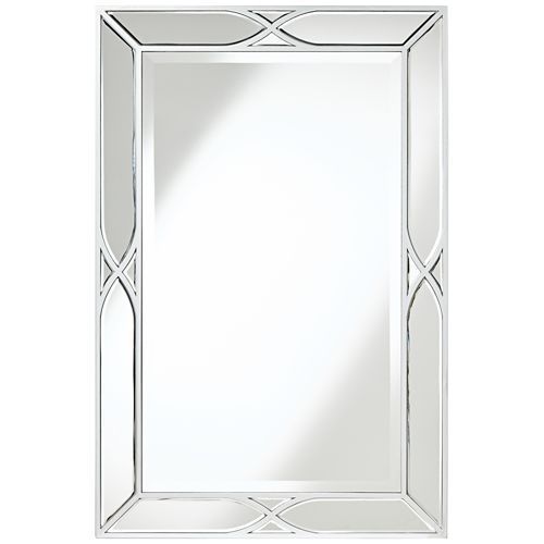 Tryon Silver 25" X 38" Beveled Wall Mirror – Lamps Plus Open Box Outlet Throughout Silver Beveled Wall Mirrors (View 13 of 15)