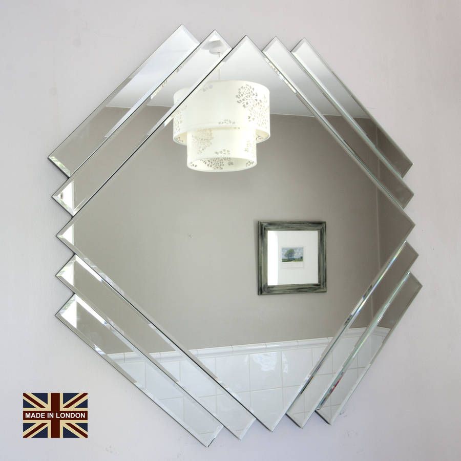 Uk Made Art Deco Glass Mirrordecorative Mirrors Online Inside Printed Art Glass Wall Mirrors (View 11 of 15)