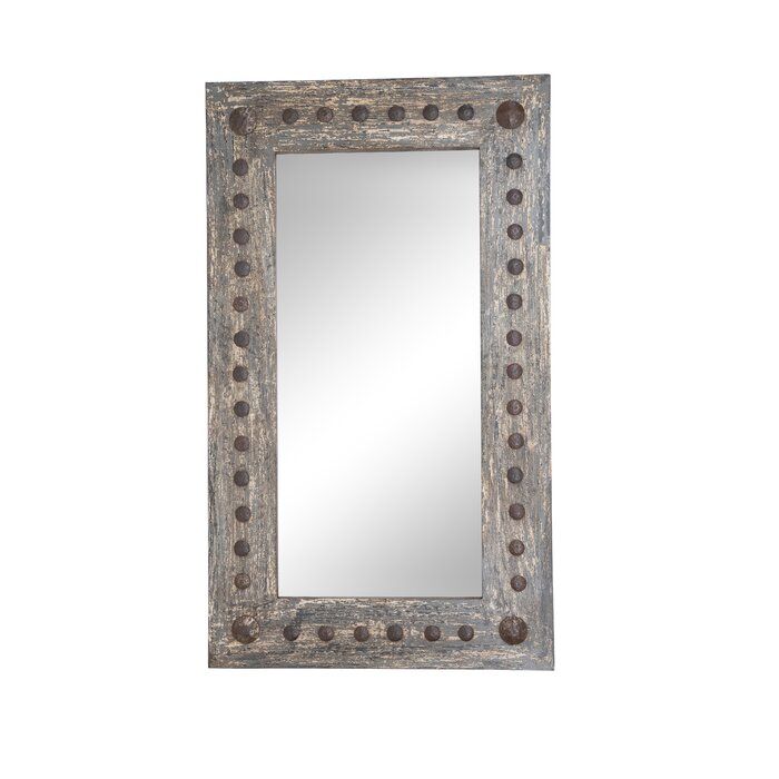 Union Rustic Shreya Modern Distressed Accent Mirror | Wayfair In Diamondville Modern &amp; Contemporary Distressed Accent Mirrors (Photo 14 of 15)