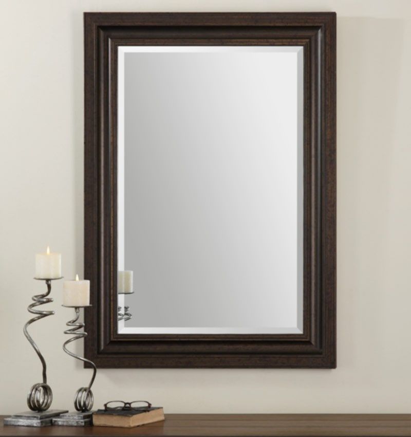 Uttermost – Adalwin Mirror In Distressed Dark Bronze – 14247 | Bathroom Within Distressed Bronze Wall Mirrors (View 8 of 15)