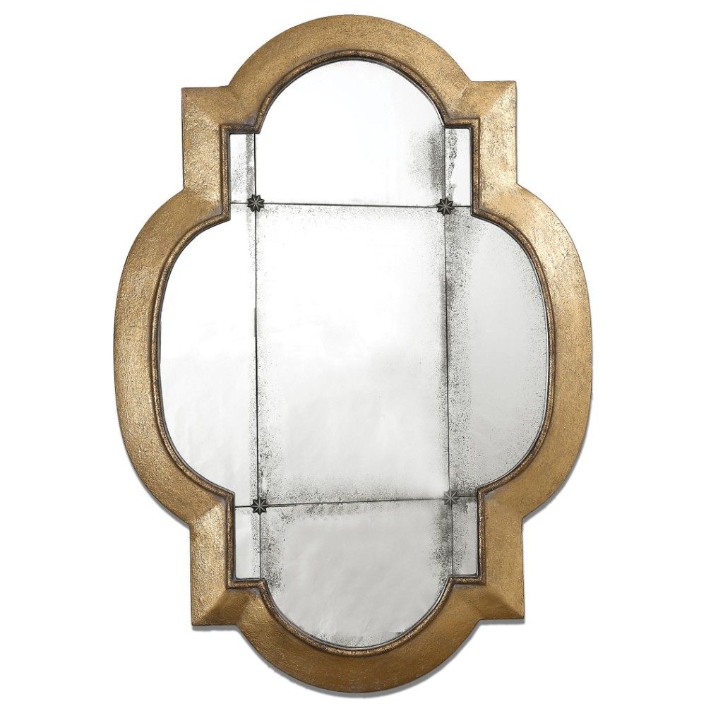 Uttermost Andorra Gold Leaf Mirror In Gold Leaf Metal Wall Mirrors (View 13 of 15)
