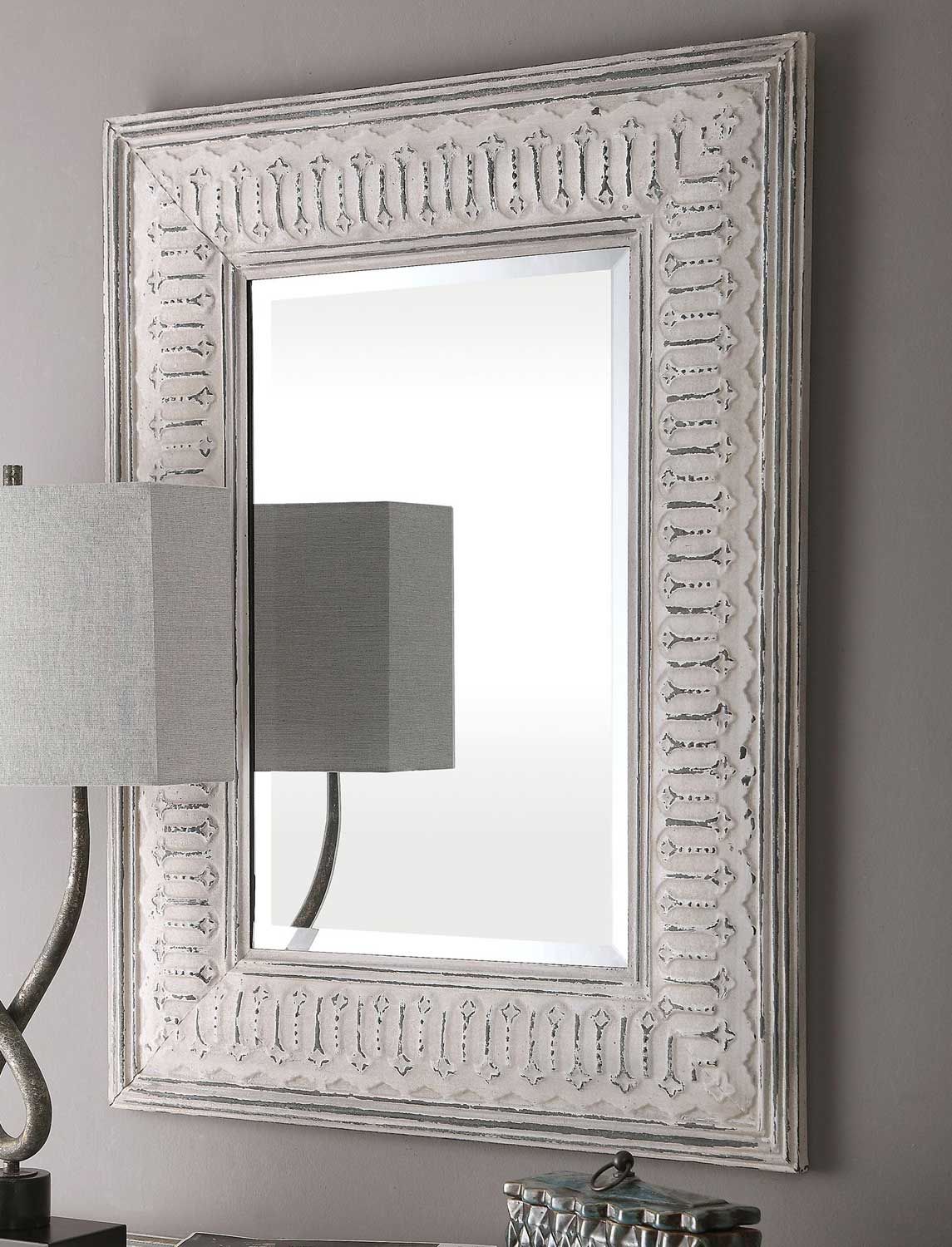 Uttermost Argenton Rectangle Mirror – Aged Gray Uttermost 09455 At With Regard To Glen View Beaded Oval Traditional Accent Mirrors (Photo 6 of 15)