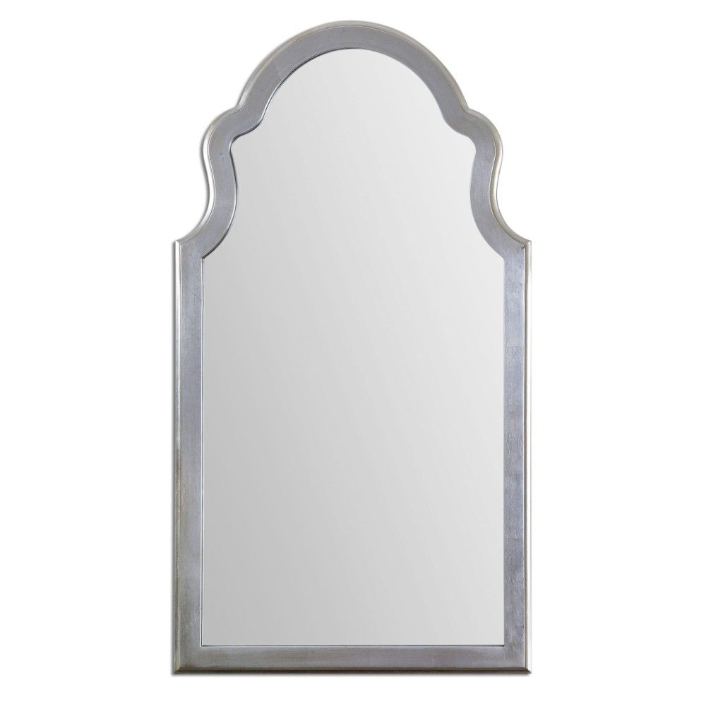 Uttermost Brayden Arched Silver Mirror Regarding Silver Beaded Arch Top Wall Mirrors (View 10 of 15)