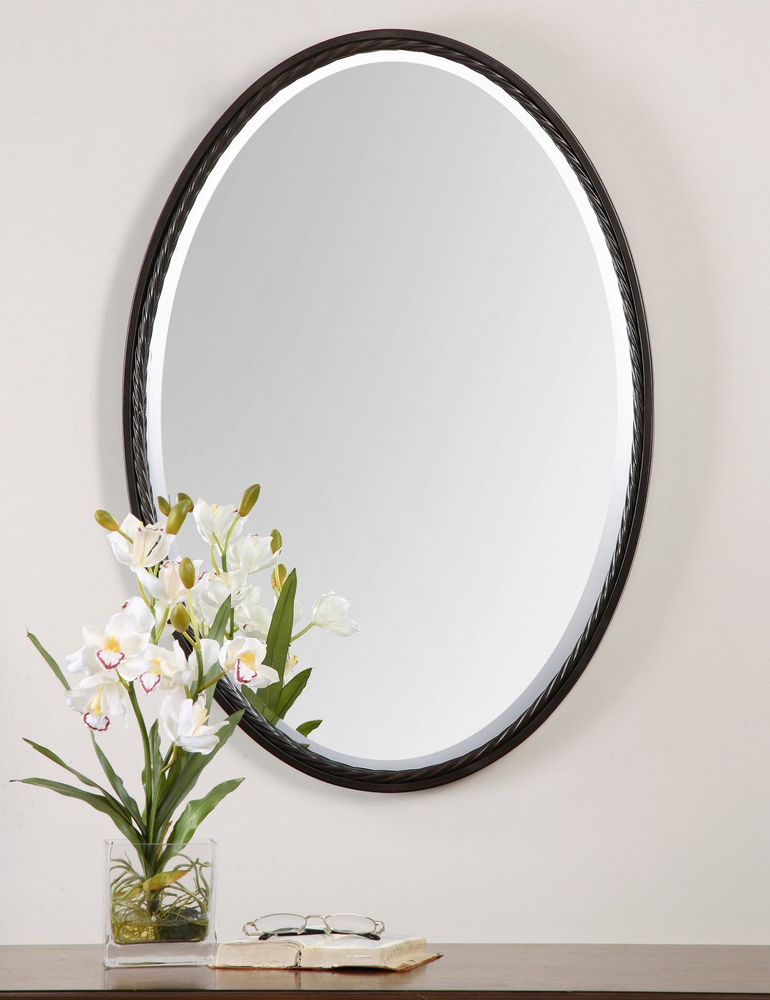 Uttermost Casalina Oil Rubbed Bronze Oval Mirror – Sacksteder's Pertaining To Oil Rubbed Bronze Finish Oval Wall Mirrors (View 15 of 15)