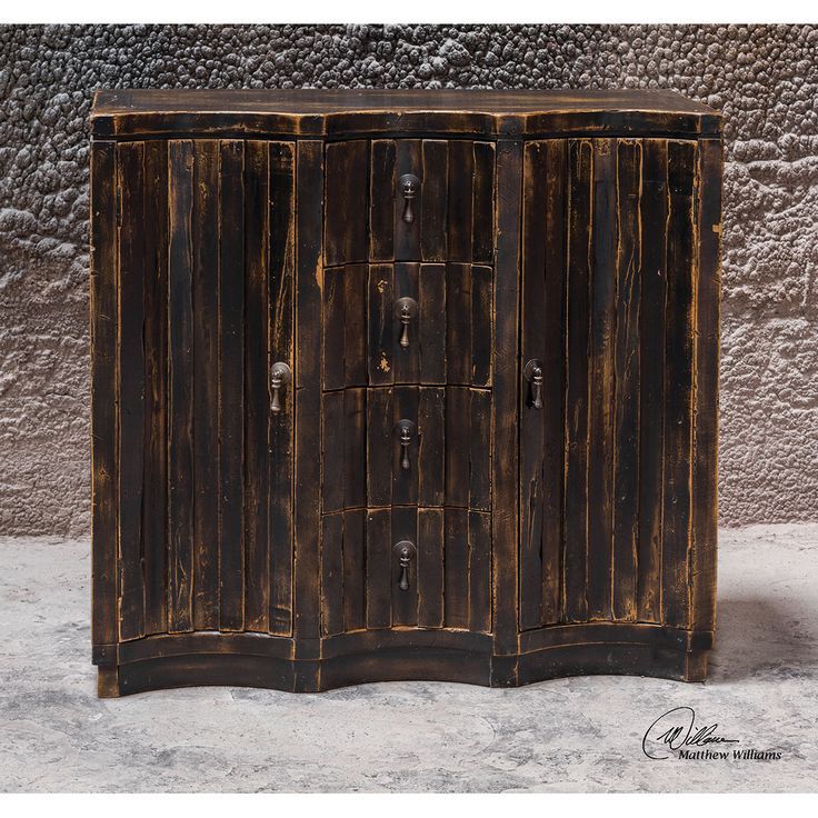 Uttermost Edeline Black Buffet Chest 25665 | Black Buffet, Rustic With Ansgar Accent Mirrors (View 14 of 15)