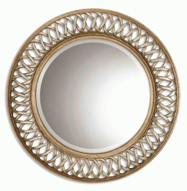 Uttermost Entwined Antique Gold Mirror Ut 14028 B In Two Tone Bronze Octagonal Wall Mirrors (View 1 of 15)