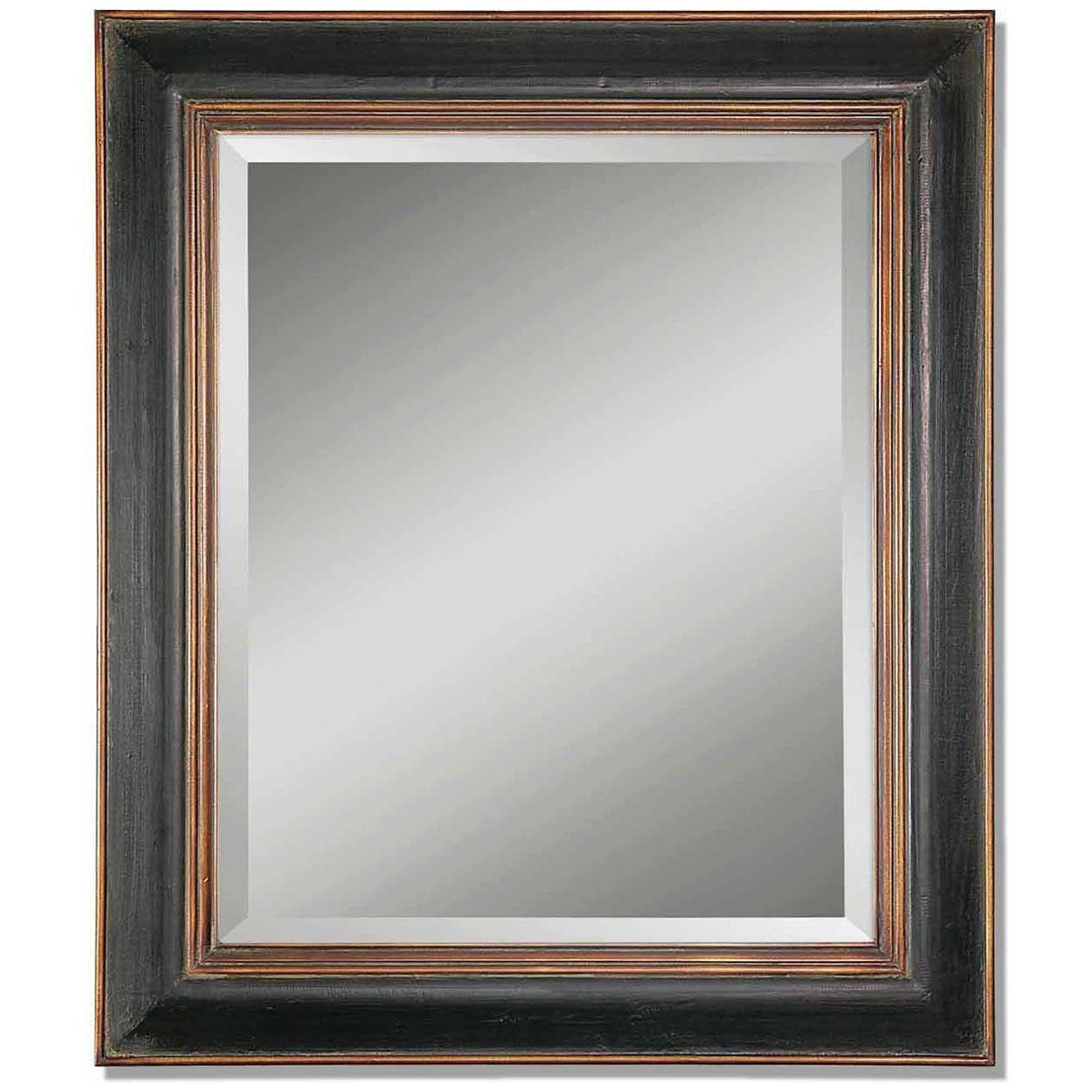 Uttermost Fabiano Black Wood Mirror 07023 B | Wood Mirror, Wood Wall Within Black Wood Wall Mirrors (View 2 of 15)