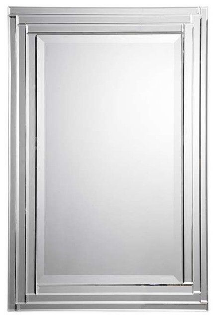 Uttermost Frameless Beveled Mirror – Contemporary – Wall Mirrors – With Regard To Frameless Beveled Wall Mirrors (View 1 of 15)