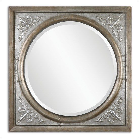 Uttermost Ireneus Burnished Silver Mirror – 13874 | The Simple Stores Within Metallic Silver Wall Mirrors (View 12 of 15)