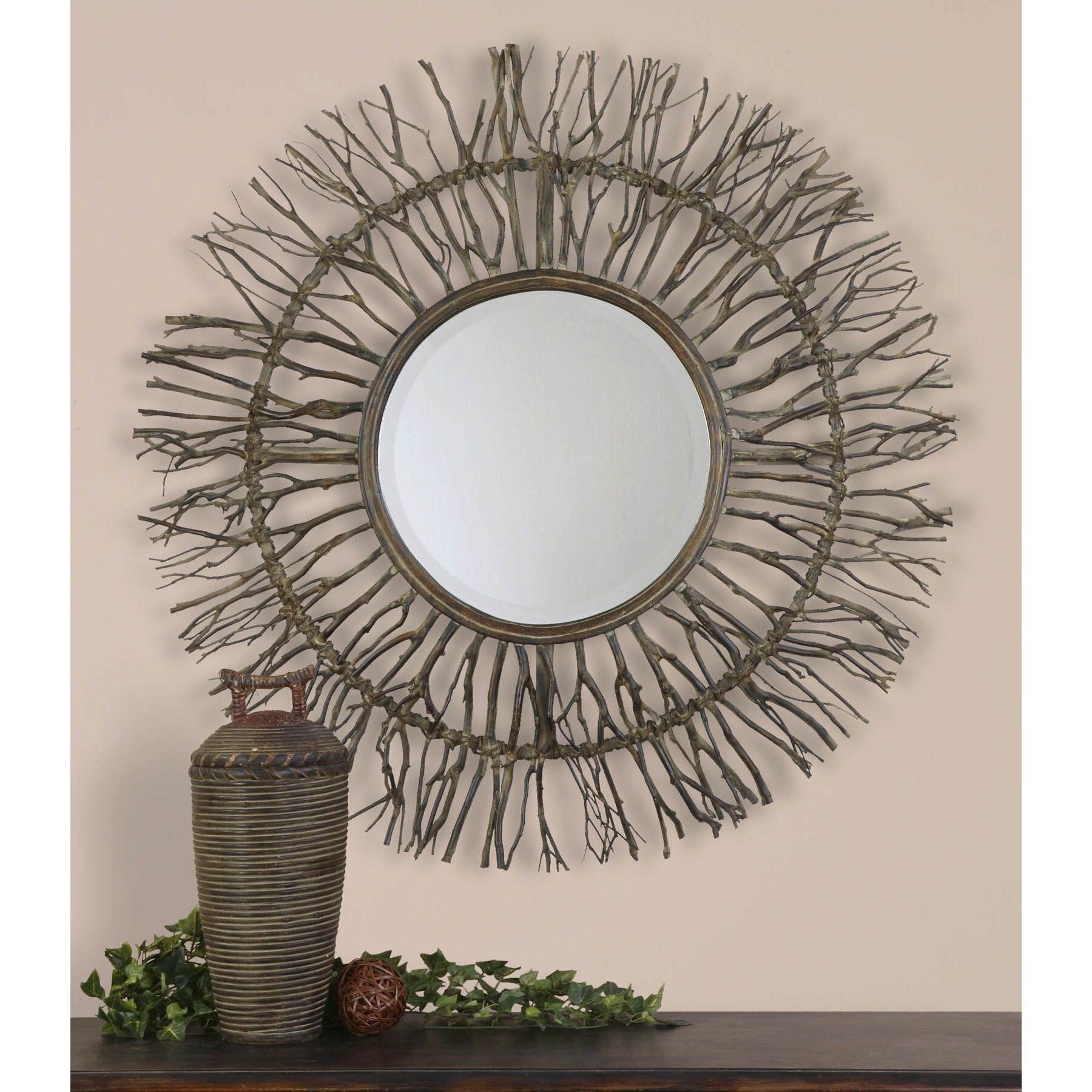 Uttermost Josiah Sunburst Decorative Mirror & Reviews | Wayfair With Regard To Birksgate Sunburst Accent Mirrors (View 5 of 15)