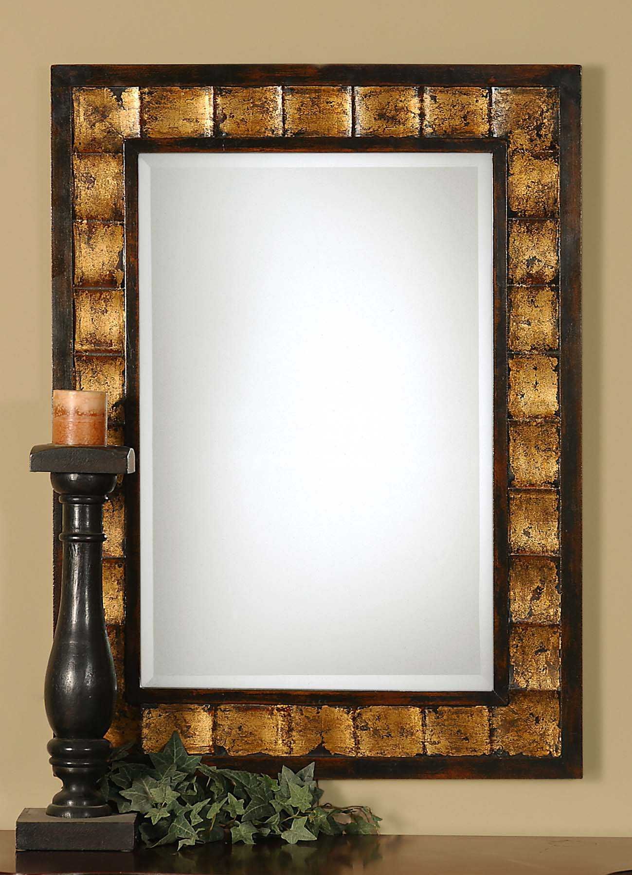 Uttermost Justus 28 X 38 Decorative Gold Wall Mirror | Ut13294b Pertaining To Gold Decorative Wall Mirrors (View 9 of 15)