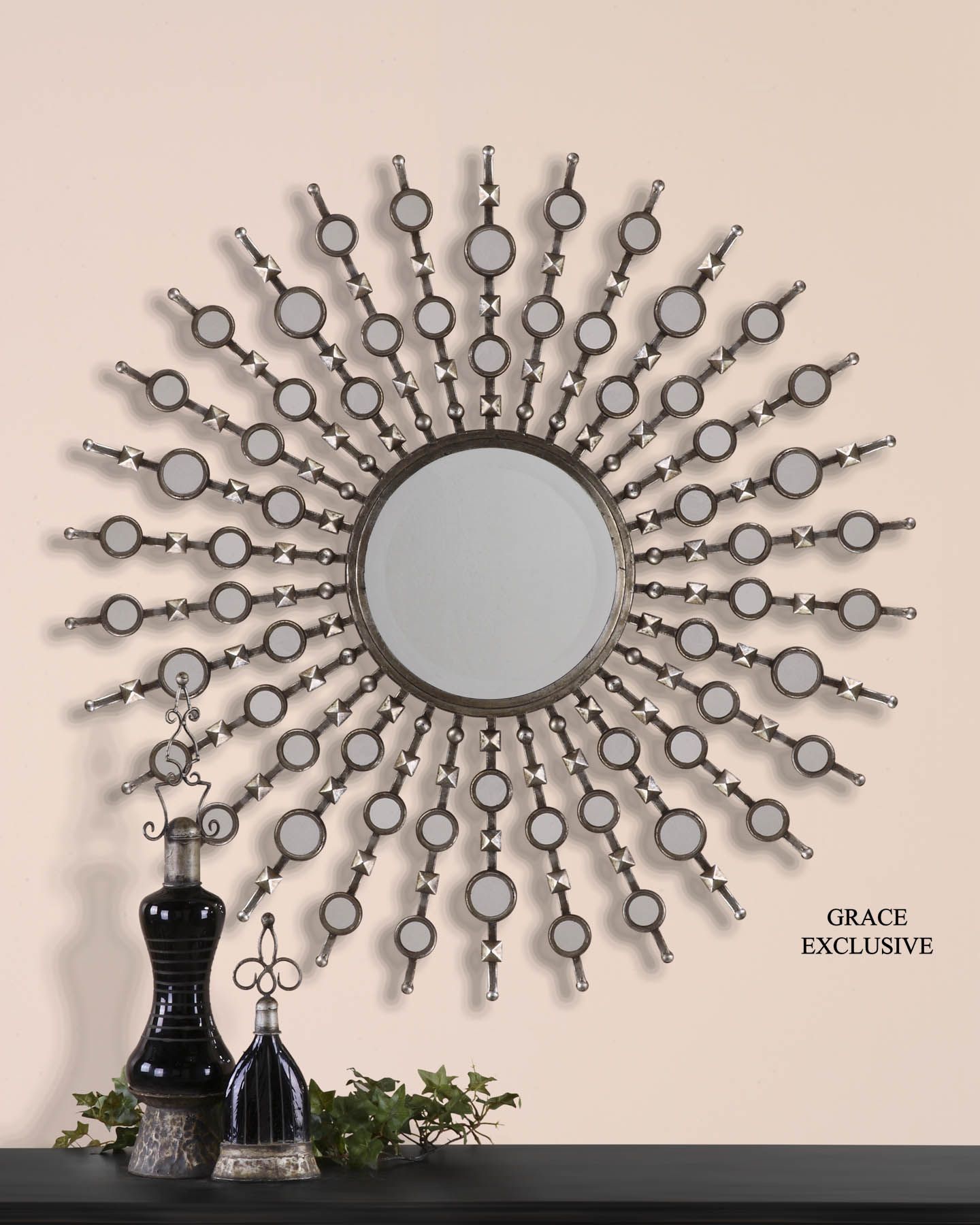 Uttermost Kimani Antique Silver Mirror (with Images) | Framed Mirror Intended For Antiqued Silver Quatrefoil Wall Mirrors (View 13 of 15)