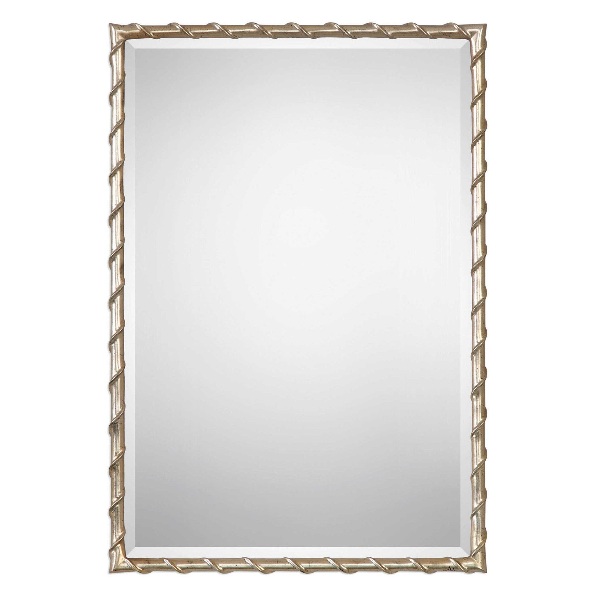 Uttermost Laden Silver Mirror | Mirror Wall, Framed Mirror Wall, Silver Inside Silver Metal Cut Edge Wall Mirrors (View 4 of 15)