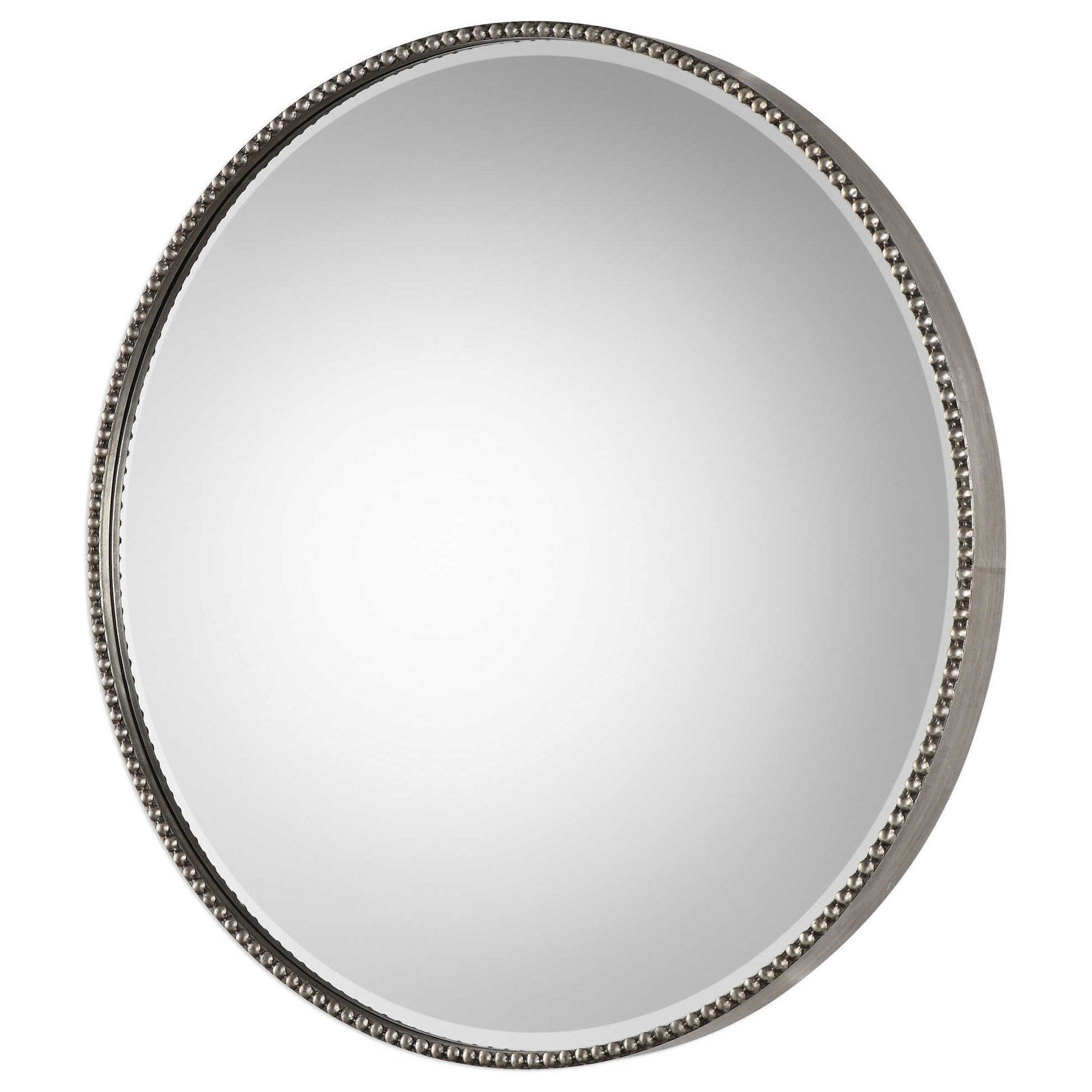 Uttermost Mirrors 09252 Stefania Beaded Round Mirror | Del Sol Pertaining To Round Beaded Trim Wall Mirrors (View 1 of 15)
