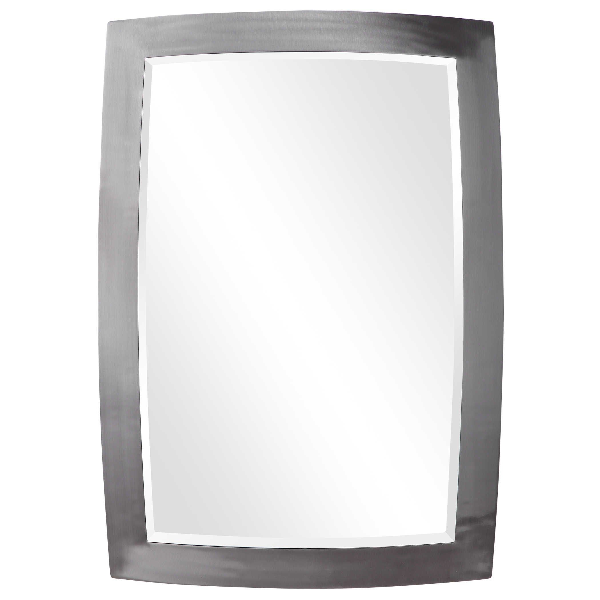 Uttermost Mirrors Haskill Brushed Nickel Mirror | Pedigo Furniture With Regard To Brushed Nickel Wall Mirrors (View 8 of 15)