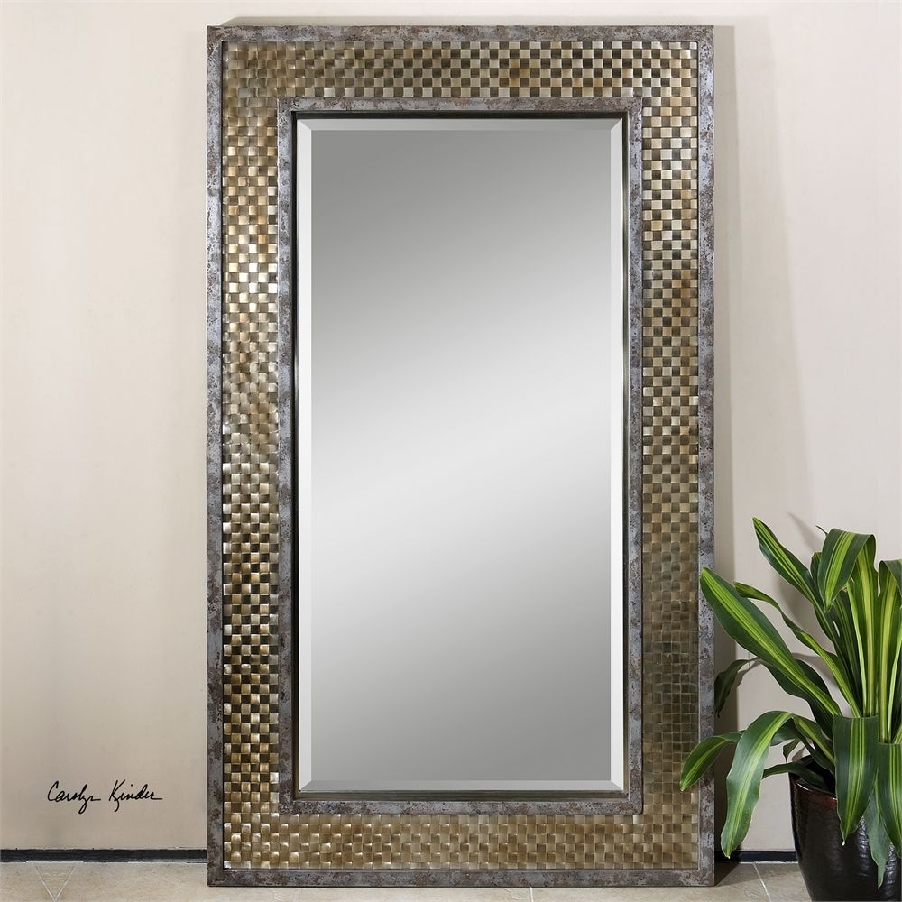 Uttermost Mondego Woven Nickel Mirror | Rectangular Mirror, Brushed With Brushed Nickel Rectangular Wall Mirrors (View 4 of 15)