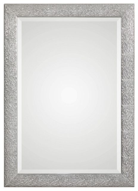 Uttermost Mossley Metallic Silver Mirror – Contemporary – Wall Mirrors With Regard To Metallic Silver Wall Mirrors (View 8 of 15)
