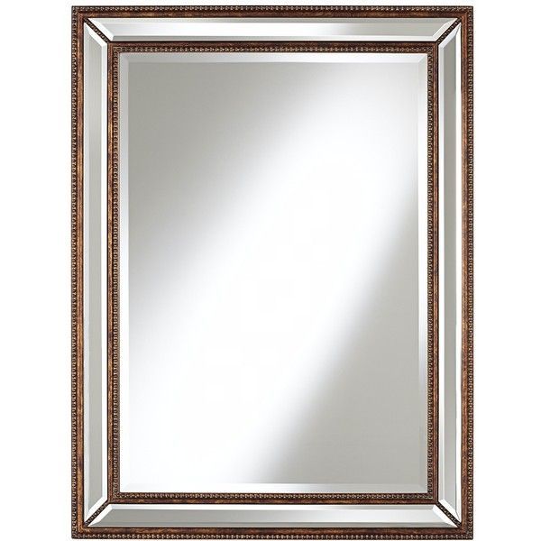 Uttermost Palais Beaded 30" X 40" Bronze Wall Mirror (415 Bam) Liked On Regarding Bronze Beaded Oval Cut Mirrors (View 15 of 15)
