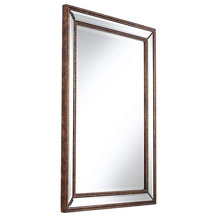 Uttermost Palais Bronze 30" X 40" Beaded Wall Mirror – #y6594 | Lamps With Regard To Bronze Beaded Oval Cut Mirrors (View 8 of 15)