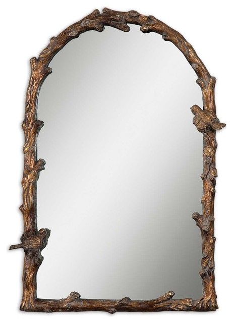Uttermost Paza Antique Gold Arch Mirror – Rustic – Wall Mirrors – With Regard To Gold Arch Top Wall Mirrors (View 11 of 15)