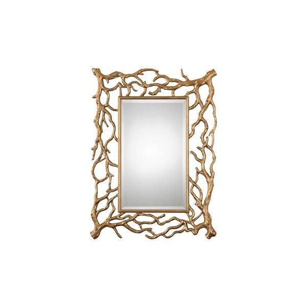 Uttermost Sequoia 30 X 40 Gold Tree Branch Wall Mirror | Lighted Wall With Cromartie Tree Branch Wall Mirrors (View 10 of 15)