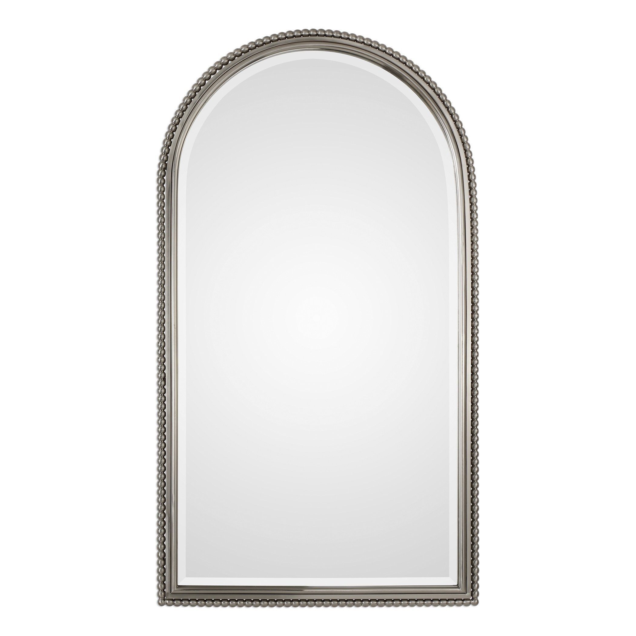 Uttermost Sherise Arch Plated Brushed Nickel Mirror | Arch Mirror Regarding Brushed Nickel Octagon Mirrors (View 8 of 15)