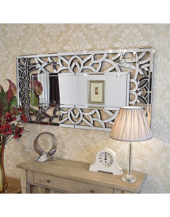Venetian Wall Mirror – Modern Large Frameless Rectangular Within Modern Oversized Wall Mirrors (View 11 of 15)