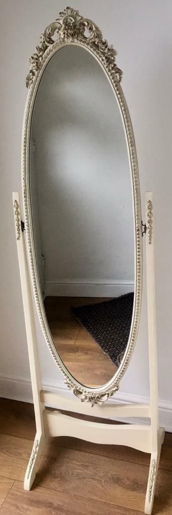 Vintage French Style Free Standing Full Length Mirror | In Pitsea With Antique Iron Standing Mirrors (View 11 of 15)