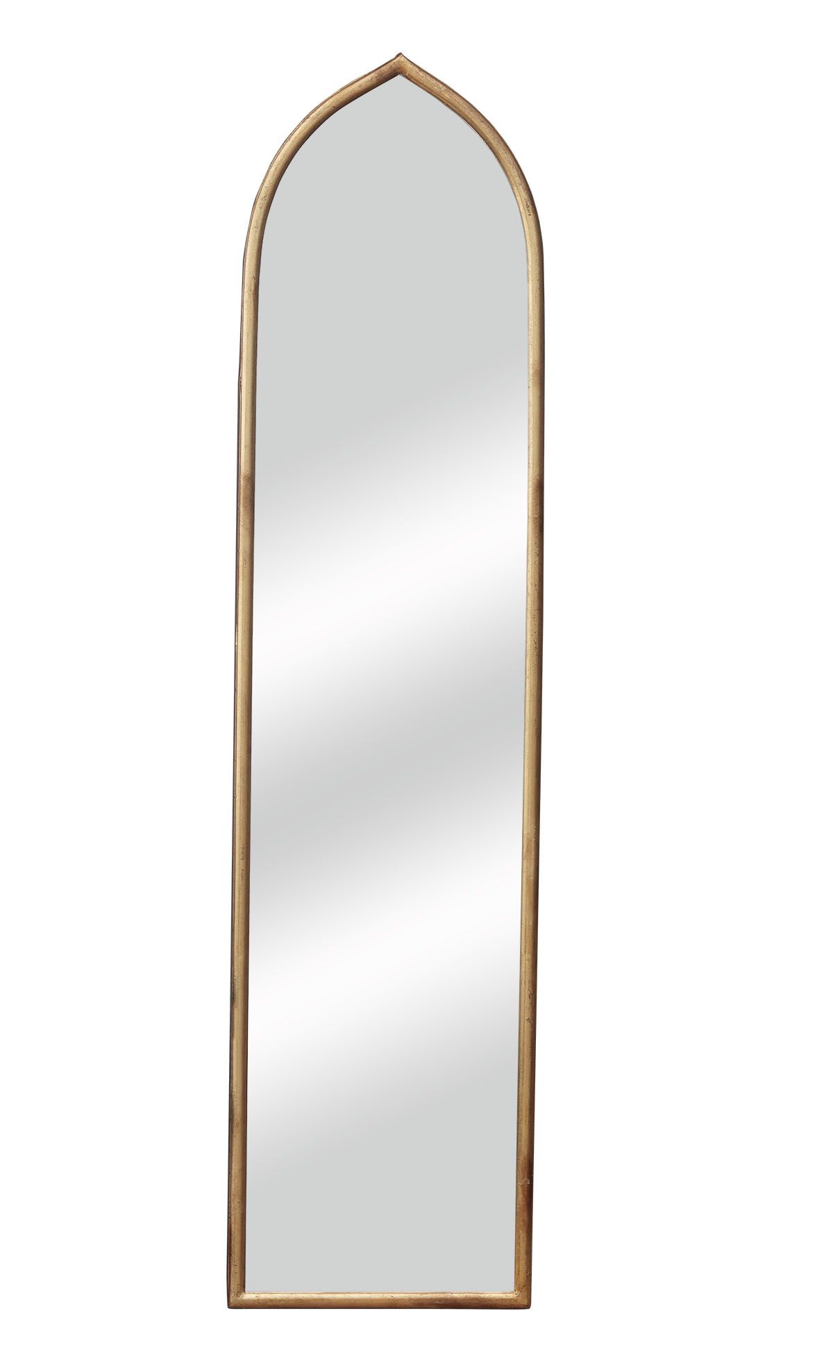 Vintage Full Length Wall Mirror With Arched Metal Frame, Simple Full Throughout Antique Aluminum Wall Mirrors (View 15 of 15)