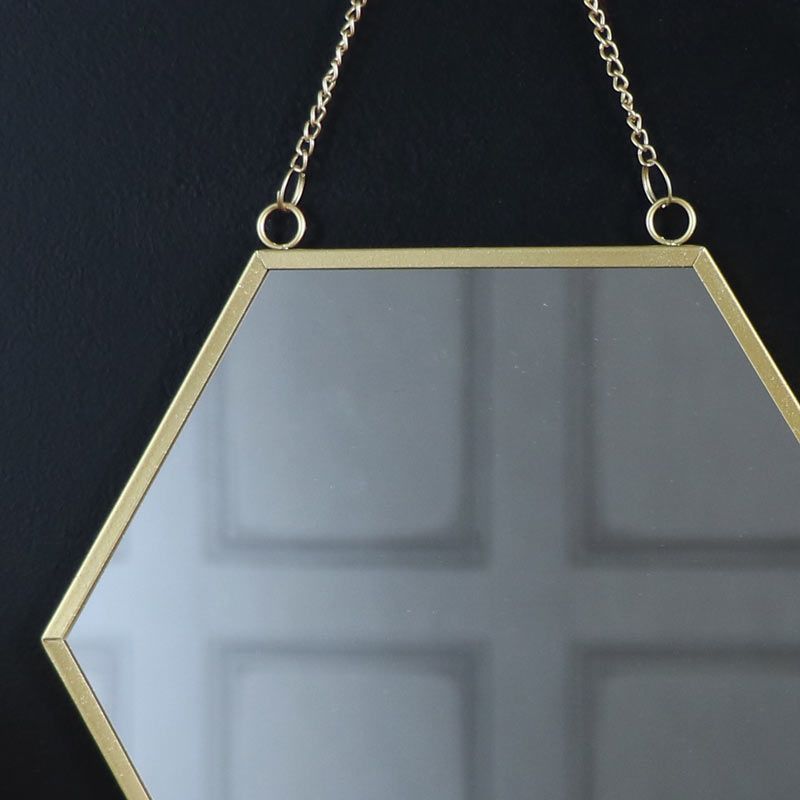 Vintage Gold Hexagonal Wall Mirror – Windsor Browne With Gold Hexagon Wall Mirrors (View 9 of 15)