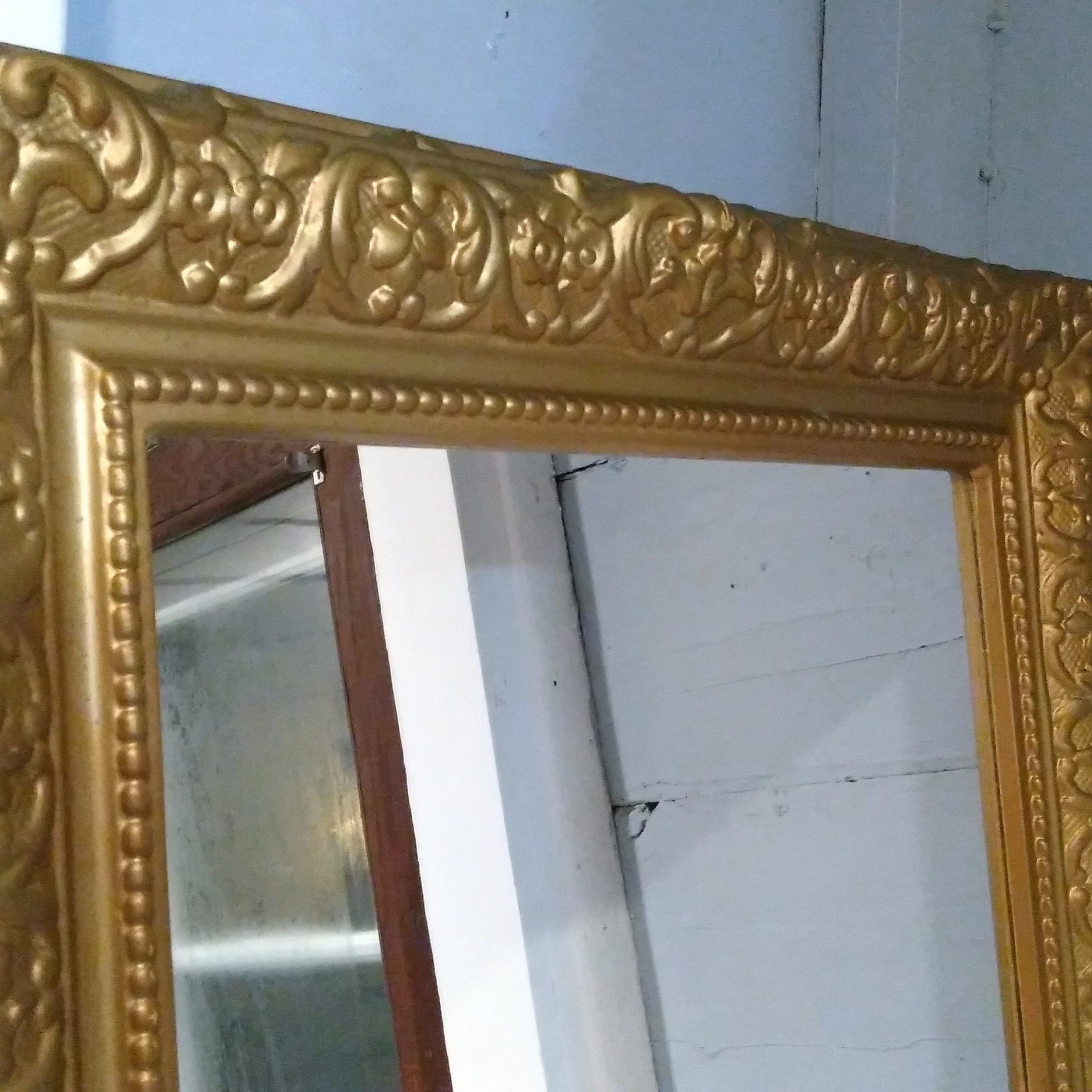 Vintage Large Mirror Wall Mirror Accent Mirror Rectangle Gold Bathroom For Lugo Rectangle Accent Mirrors (View 11 of 15)