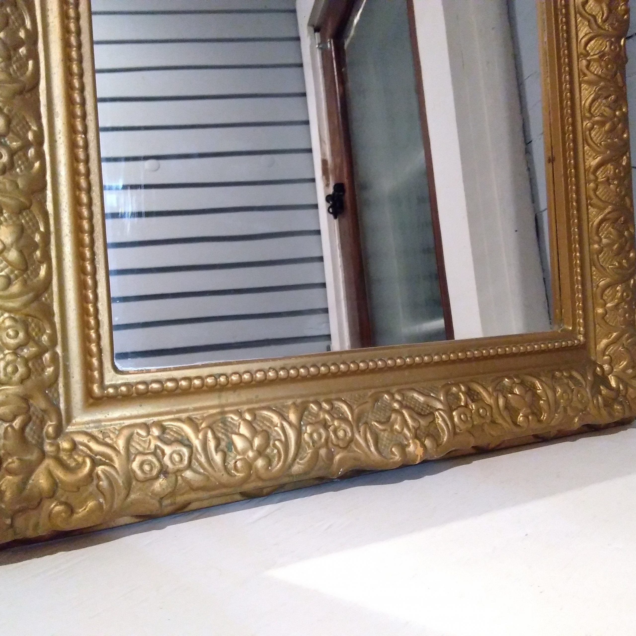 Vintage Large Mirror Wall Mirror Accent Mirror Rectangle Gold Bathroom Pertaining To Lugo Rectangle Accent Mirrors (View 9 of 15)