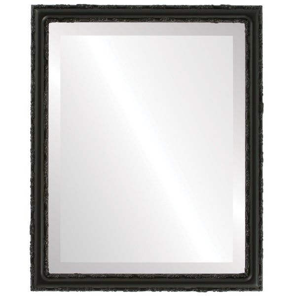 Virginia Framed Rectangle Mirror In Matte Black – Overstock – 20601220 Inside Matte Black Led Wall Mirrors (View 11 of 15)