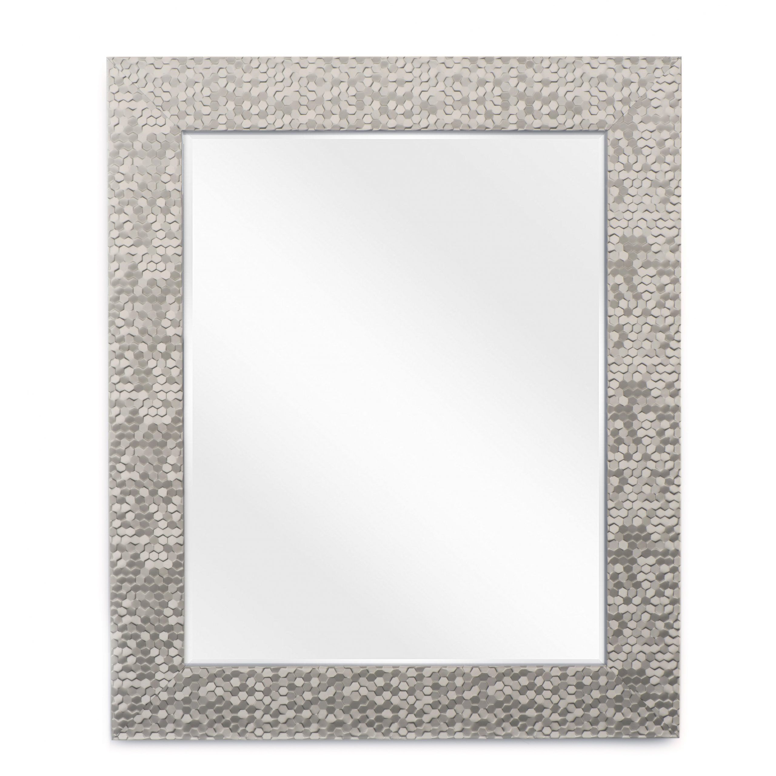 Wall Mirror For Bathroom Or Vanity , 21x25 Brushed Nickel – Walmart With Regard To Brushed Nickel Octagon Mirrors (View 11 of 15)