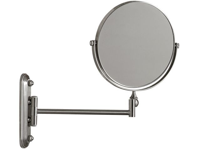 Wall Mounted Brushed Steel Cosmetic & Shaving Mirror | Corby Of Windsor For Drake Brushed Steel Wall Mirrors (View 14 of 15)