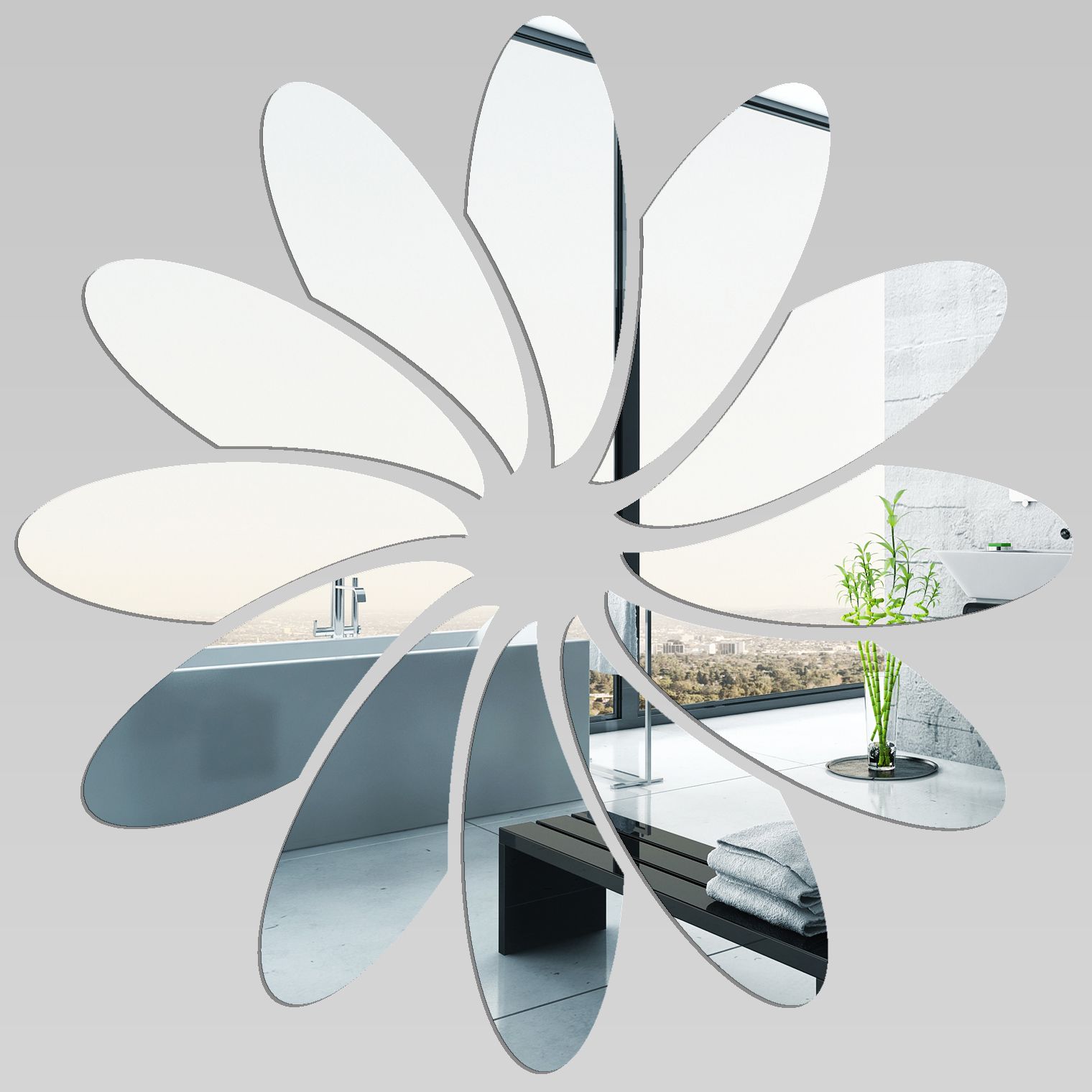 Wallstickers Folies : Flower – Decorative Mirrors Acrylic In Bruckdale Decorative Flower Accent Mirrors (View 1 of 15)