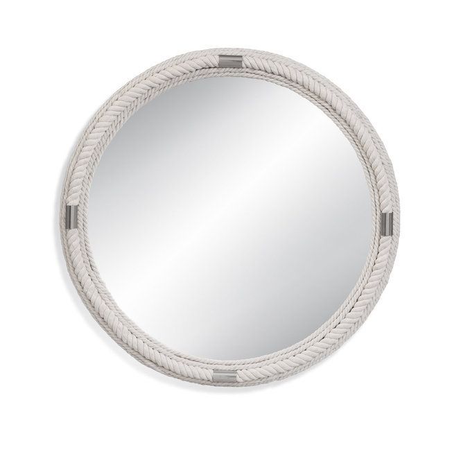 White Rope Coastal Mirror | Coastal Mirrors, White Rope, Mirror Wall Regarding Stitch White Round Wall Mirrors (View 3 of 15)