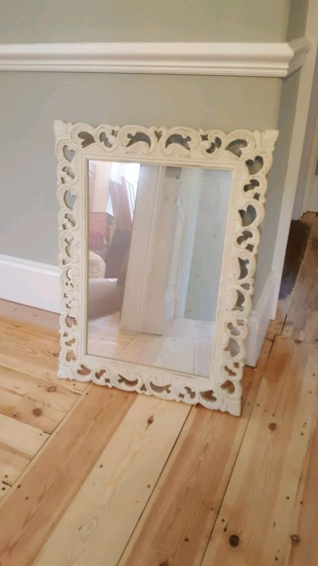White Wood Decorative Mirror 60cm X 80cm | In Henleaze, Bristol | Gumtree With Bristol Accent Mirrors (View 13 of 15)