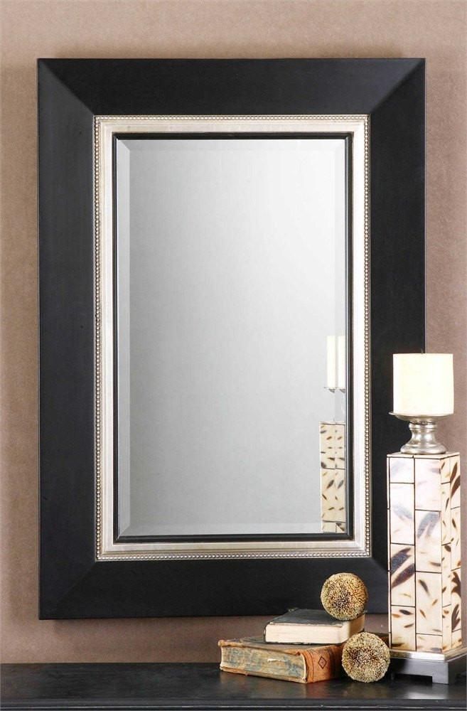 Whittington Matte Black Vanity Mirror | Mirror Wall, Framed Mirror Wall With Regard To Matte Black Arch Top Mirrors (View 11 of 15)