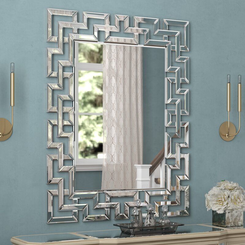 Willa Arlo Interiors Glam Rectangular Accent Wall Mirror & Reviews Intended For Broadmeadow Glam Accent Wall Mirrors (View 6 of 15)