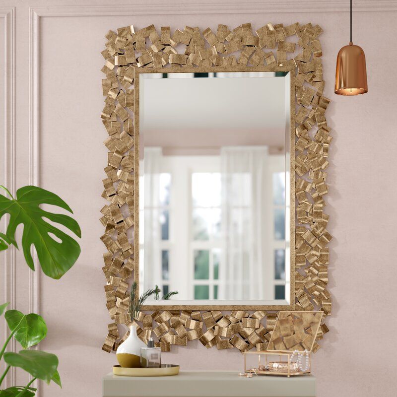 Willa Arlo Interiors Rectangle Beveled Edge Wall Mirror & Reviews | Wayfair Regarding Rectangle Plastic Beveled Wall Mirrors (View 11 of 15)