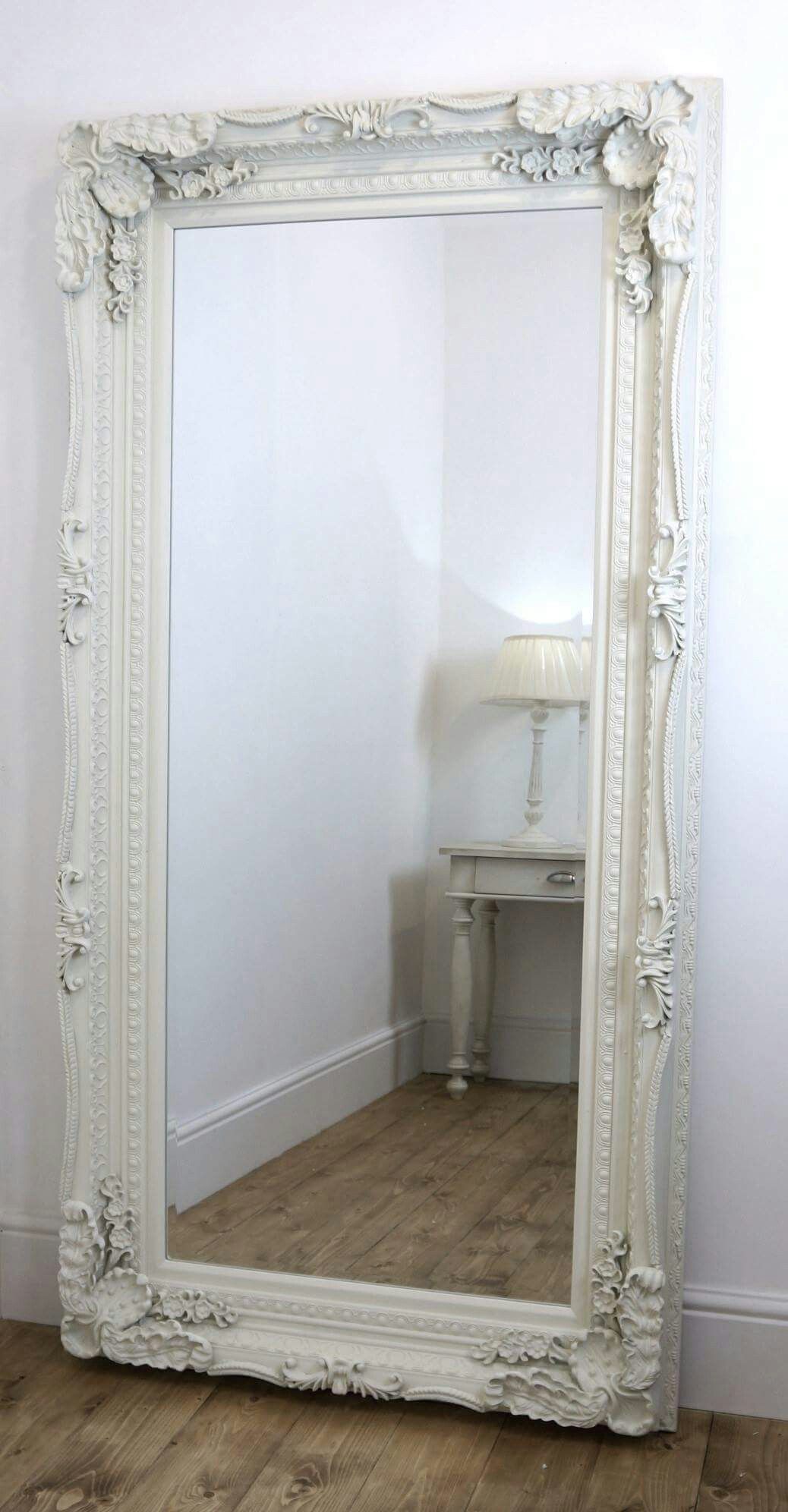 William Wood Home | French Bedroom Decor, White Ornate Mirror, Large Within White Wood Wall Mirrors (View 1 of 15)
