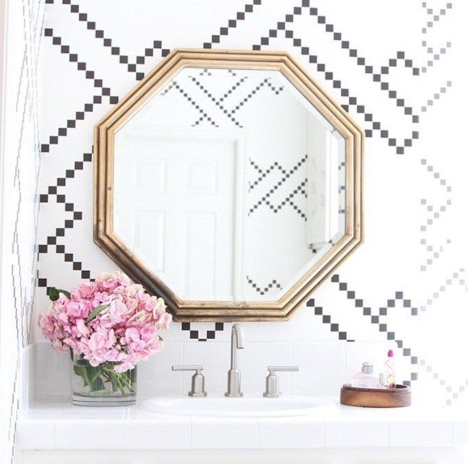 Wisteria Hexagon Mirror Becki Owens | Bathroom Wallpaper Geometric Regarding Owens Accent Mirrors (View 12 of 15)