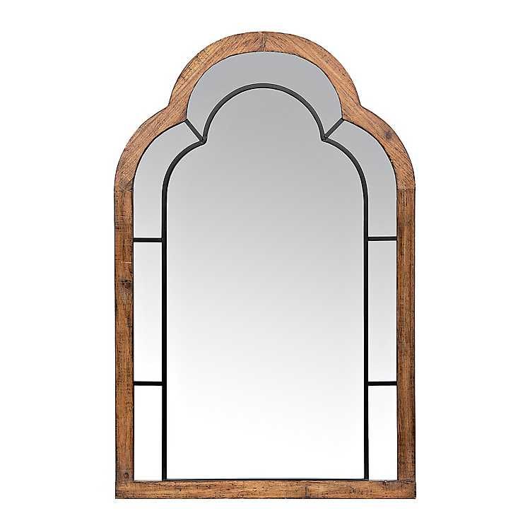 Wood And Metal Arched Wall Mirror | Kirklands In 2020 | Mirror Wall Inside Arch Top Vertical Wall Mirrors (View 12 of 15)