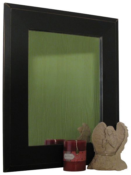 Wood Framed Mirror Medium, 18 Inch Wide Regarding Medium Brown Wood Wall Mirrors (View 12 of 15)
