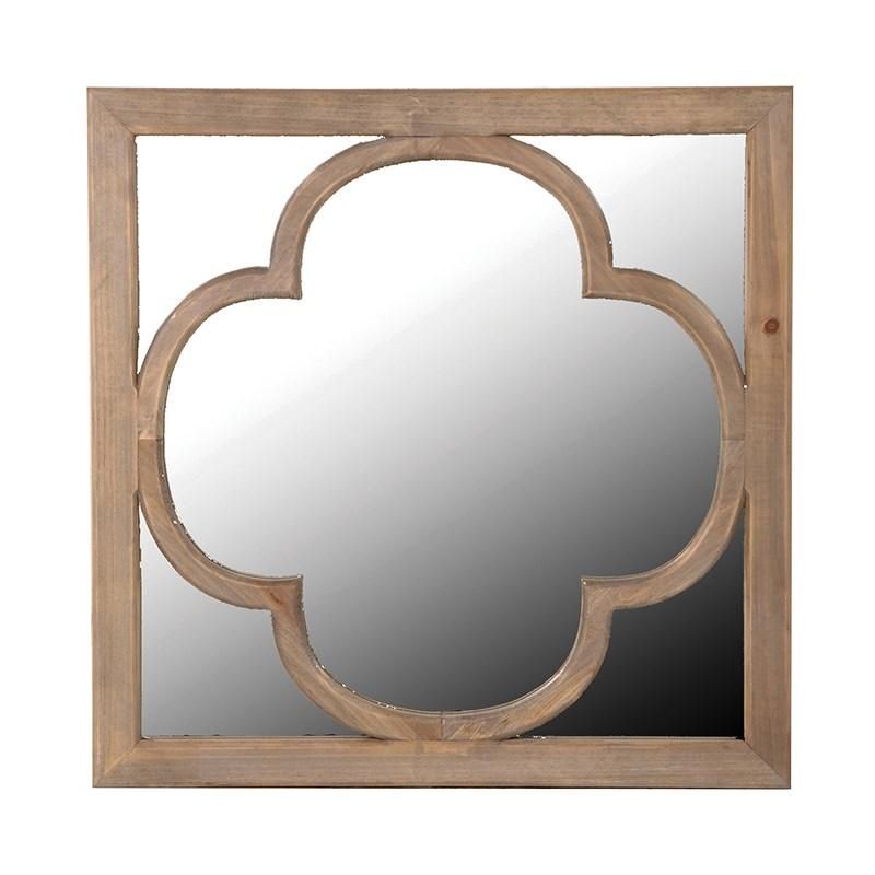 Wooden Square Geometric Wall Mirror | Mulberry Moon With Geometric Wall Mirrors (View 4 of 15)