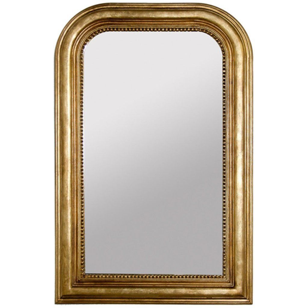 Worlds Away Handcarved Curved Top Rectangular Mirror Waverly G | Silver Within Gold Curved Wall Mirrors (Photo 4 of 15)